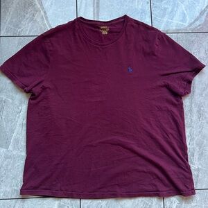 Polo Ralph Lauren Men’s Burgundy 100%Cotton S/S Crew T-Shirt Embroidered Pony XL